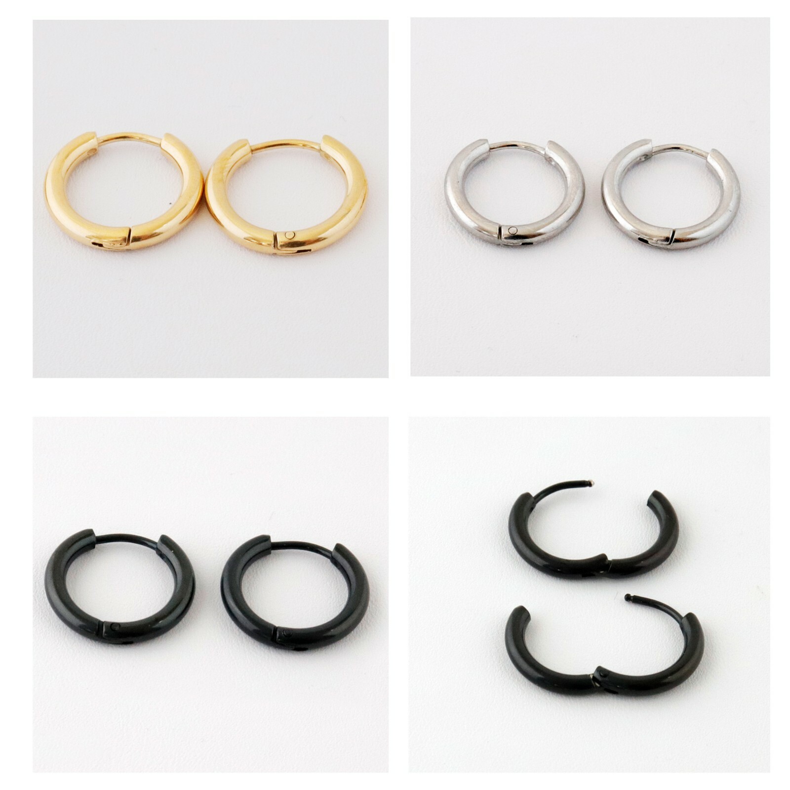 Men Cross Earrings,Cross Hoop Earrings,Cross Earrings, Hoop with Cross
