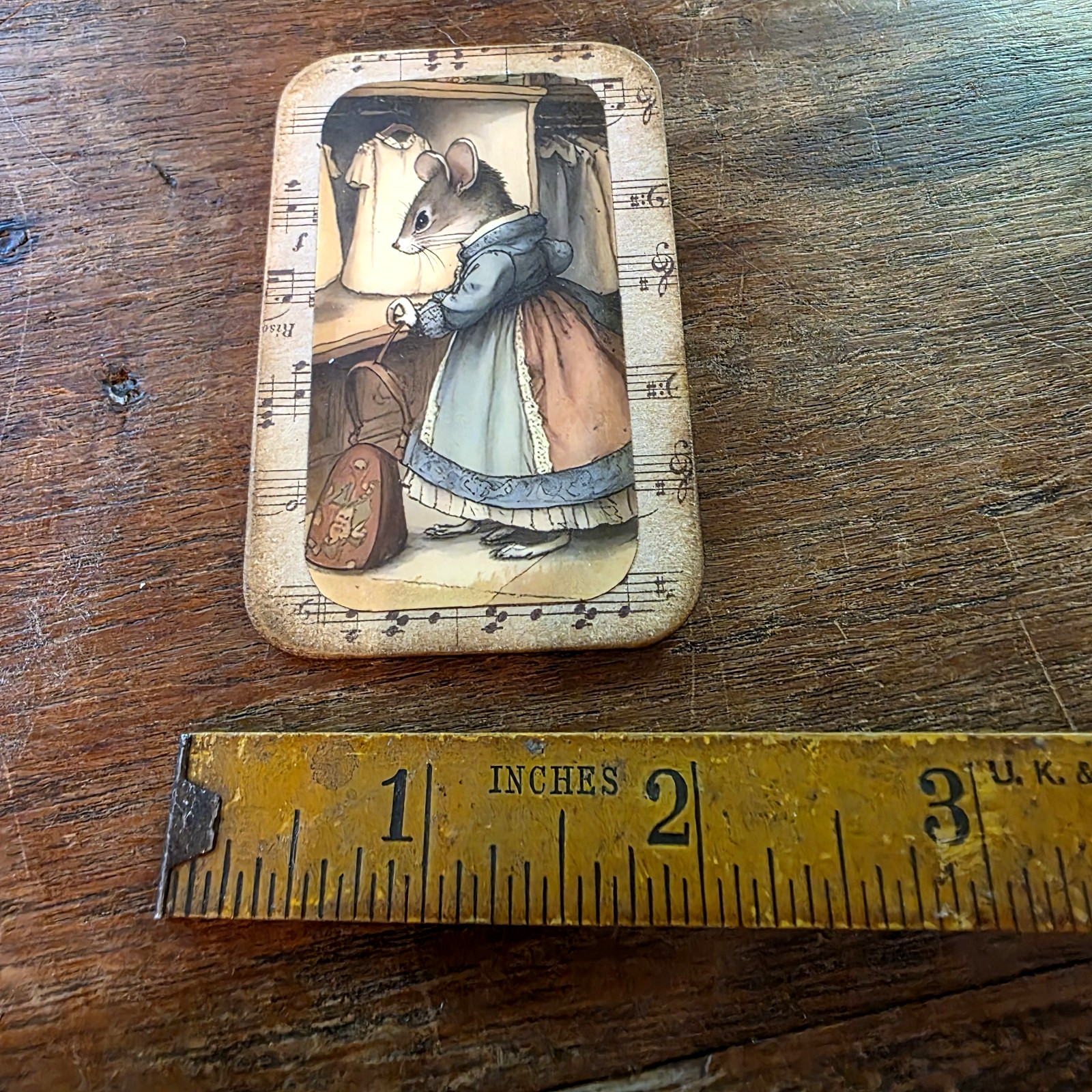 Dark Academia Handmade Brooch Storybook Animal Vtg Pin Charm Junk Journal OOAK