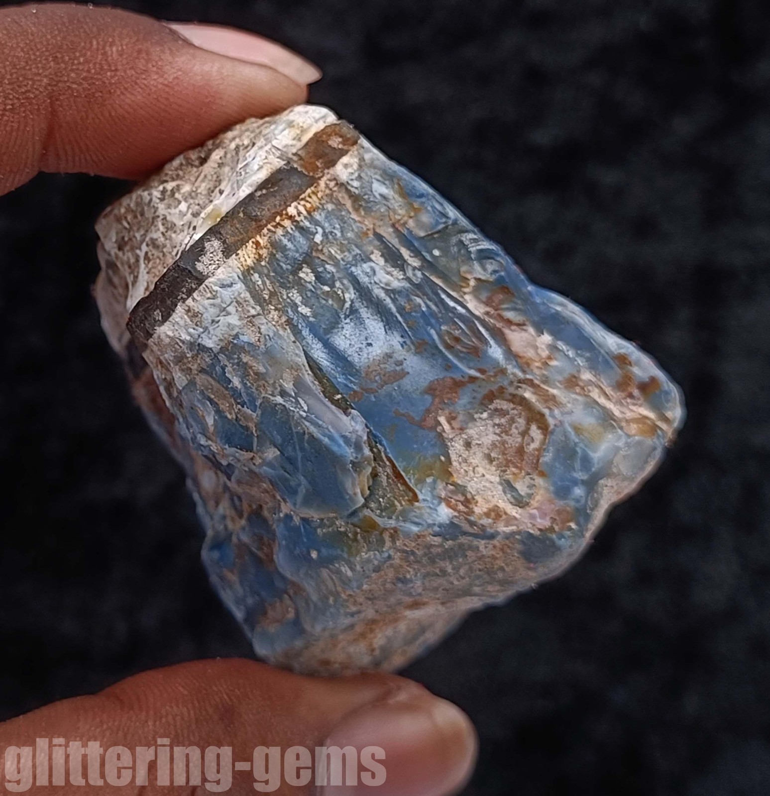 Rare 719.5Ct Natural Sky-Blue Opal Uncut Rough IGL Certified Loose Gemstone 5DNC