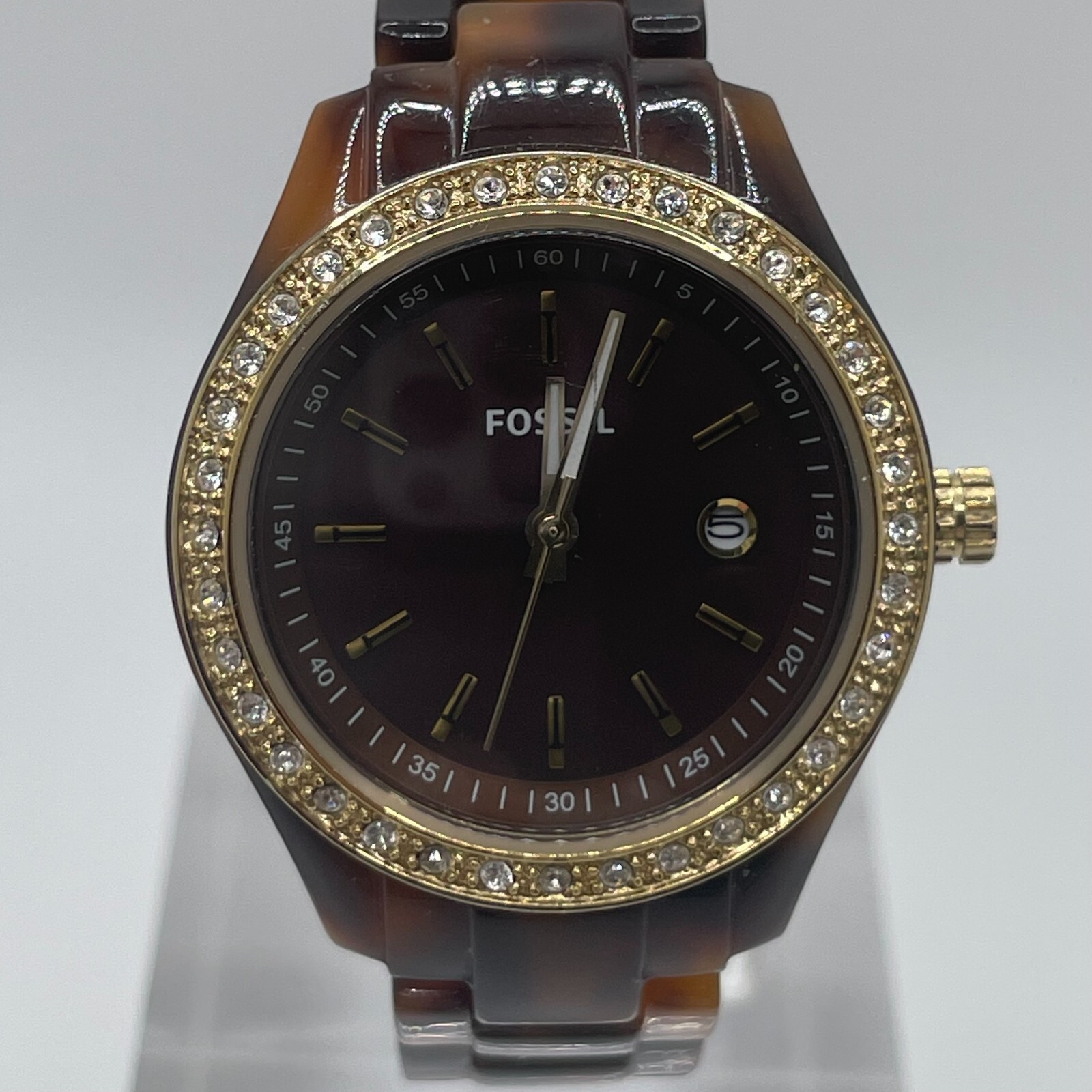 Fossil Mini Stella Watch Womens Date 30mm Case Quartz Analog ES2922