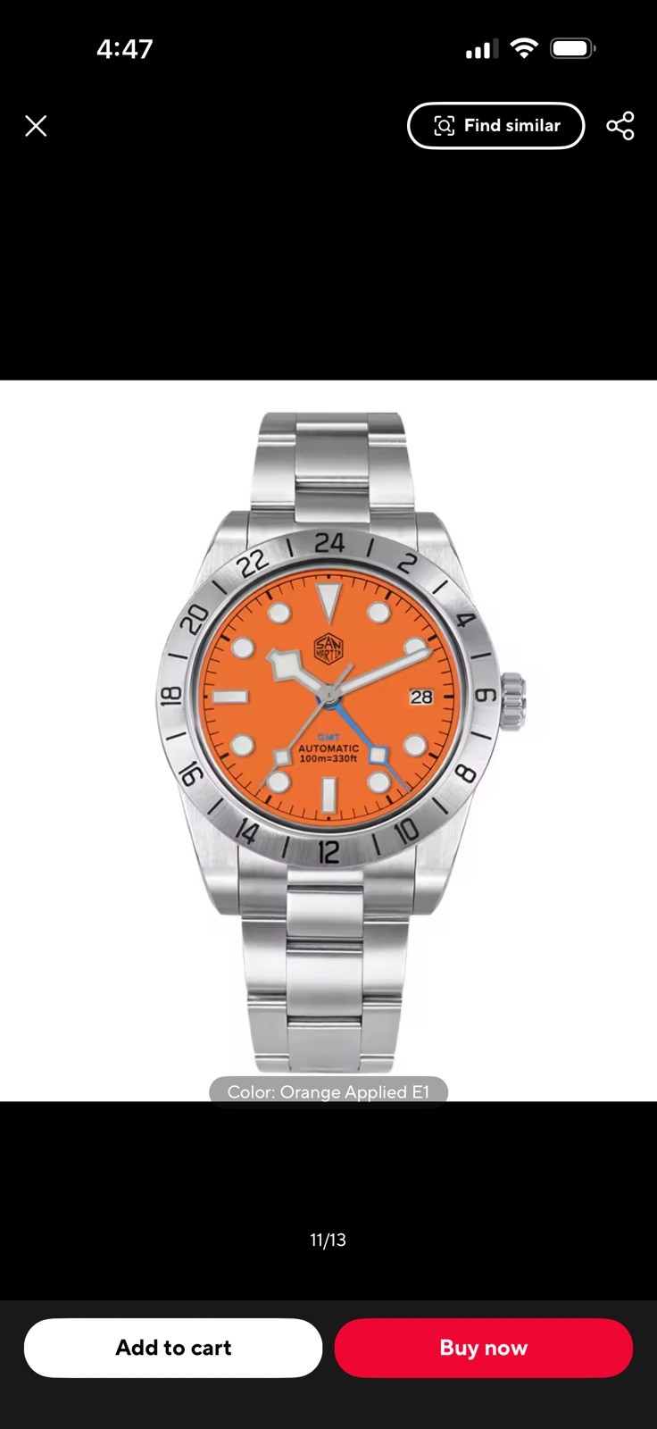 San Martin SN0054 BB Automatic GMT Sapphire Crystal