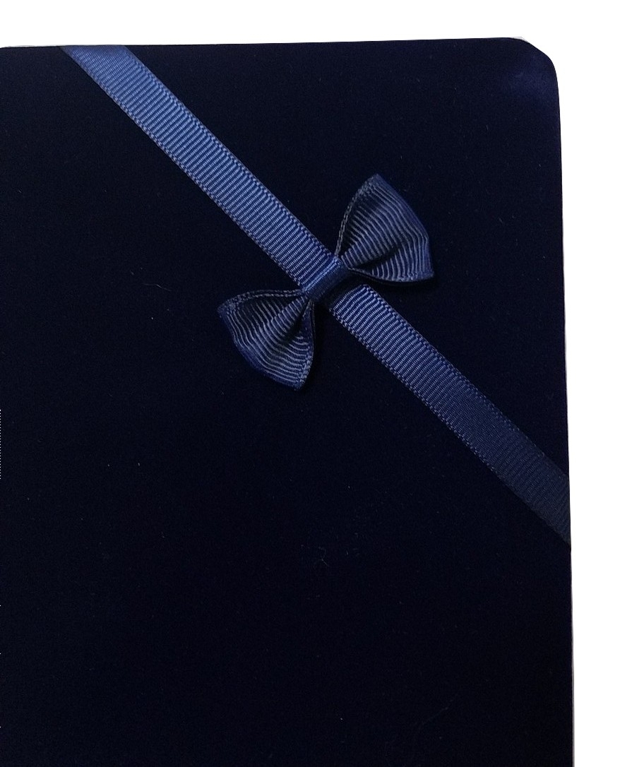 XL NAVY VELVET SET JEWELRY GIFT BOX -NECKLACE EARRING & BRACELET & X’MAS BONUS