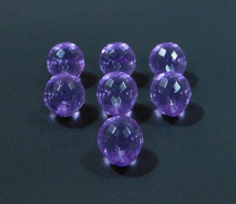 10 Ps Hydro Spinel Purple Tear Drop Beads Faceted Briolette Jewelry Make 16x14MM