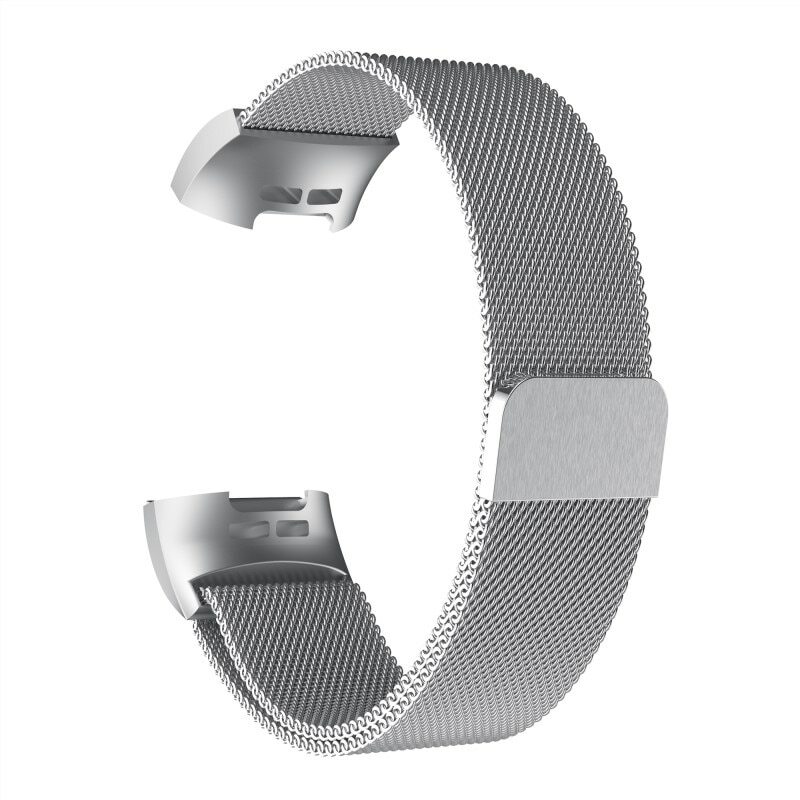 Milanese Magnet Loop Strap For Fitbit Charge 3 4 Stainless Steel Band Wrist band