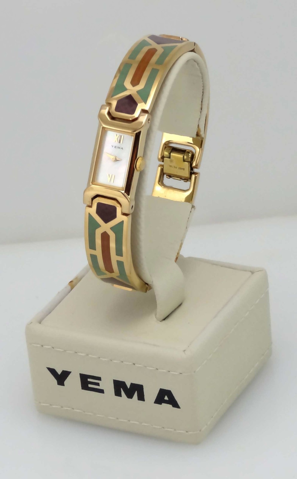 YEMA Paris YM 300 Women’s 3-3/4 Ligne Quartz Bangle Watch *New Vintage (Epoxy)