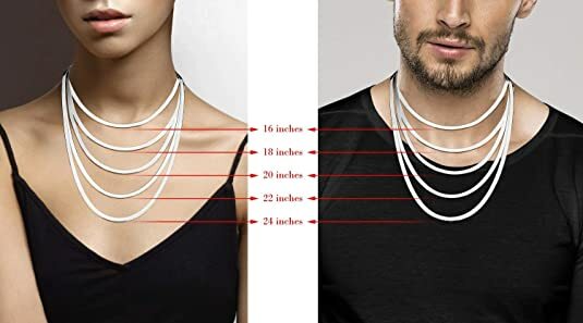 4.5MM Solid 925 Sterling Silver Italian Flexible Flat Herringbone Chain Necklace