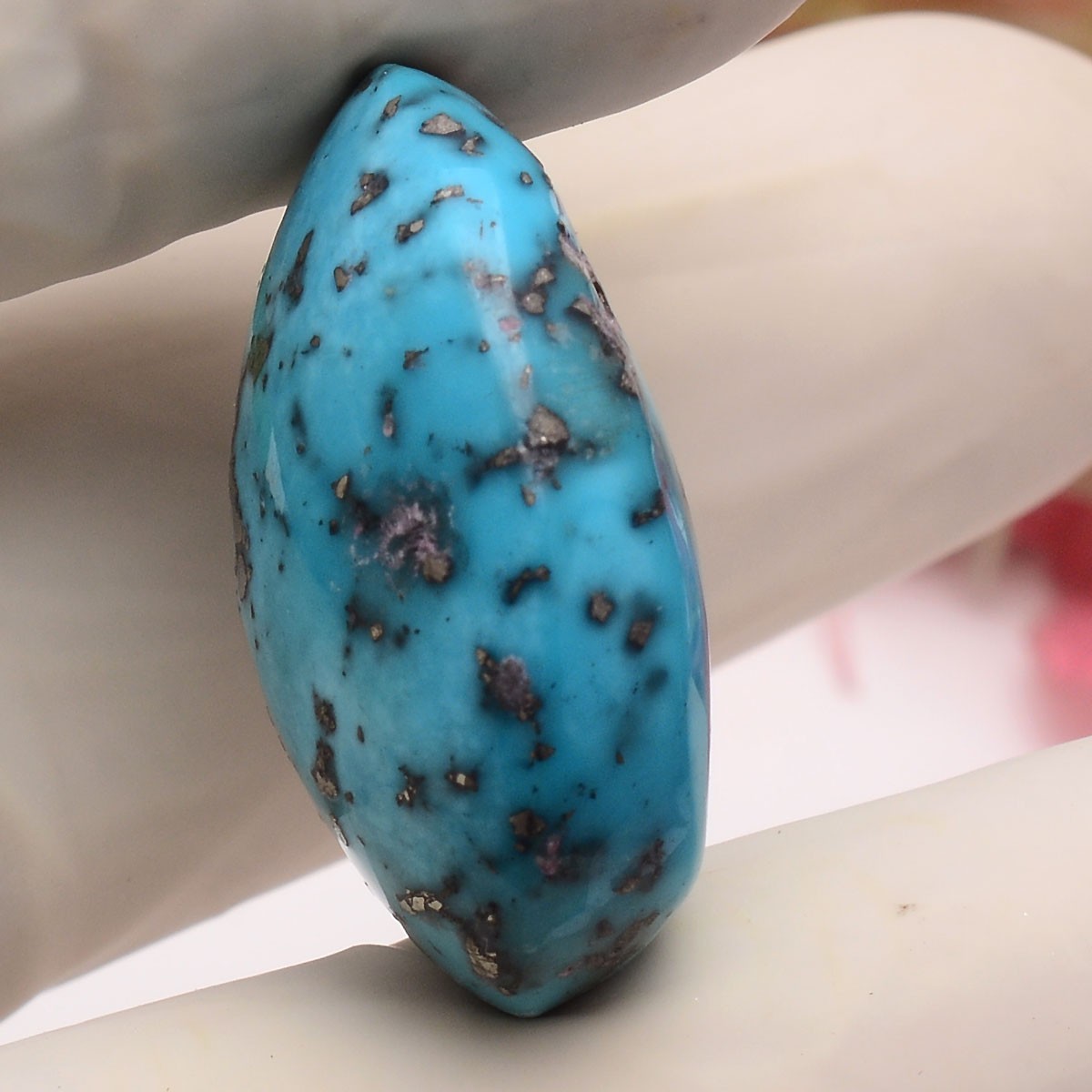 44.50 Cts Natural Persian Turquoise 28mmx22mm Oval Cabochon Untreated Gemstone