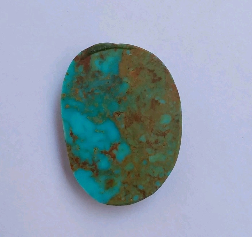 Natural Bisbee Turquoise 38 Carat Cabochon Sky Blue & Brown No Backing #13