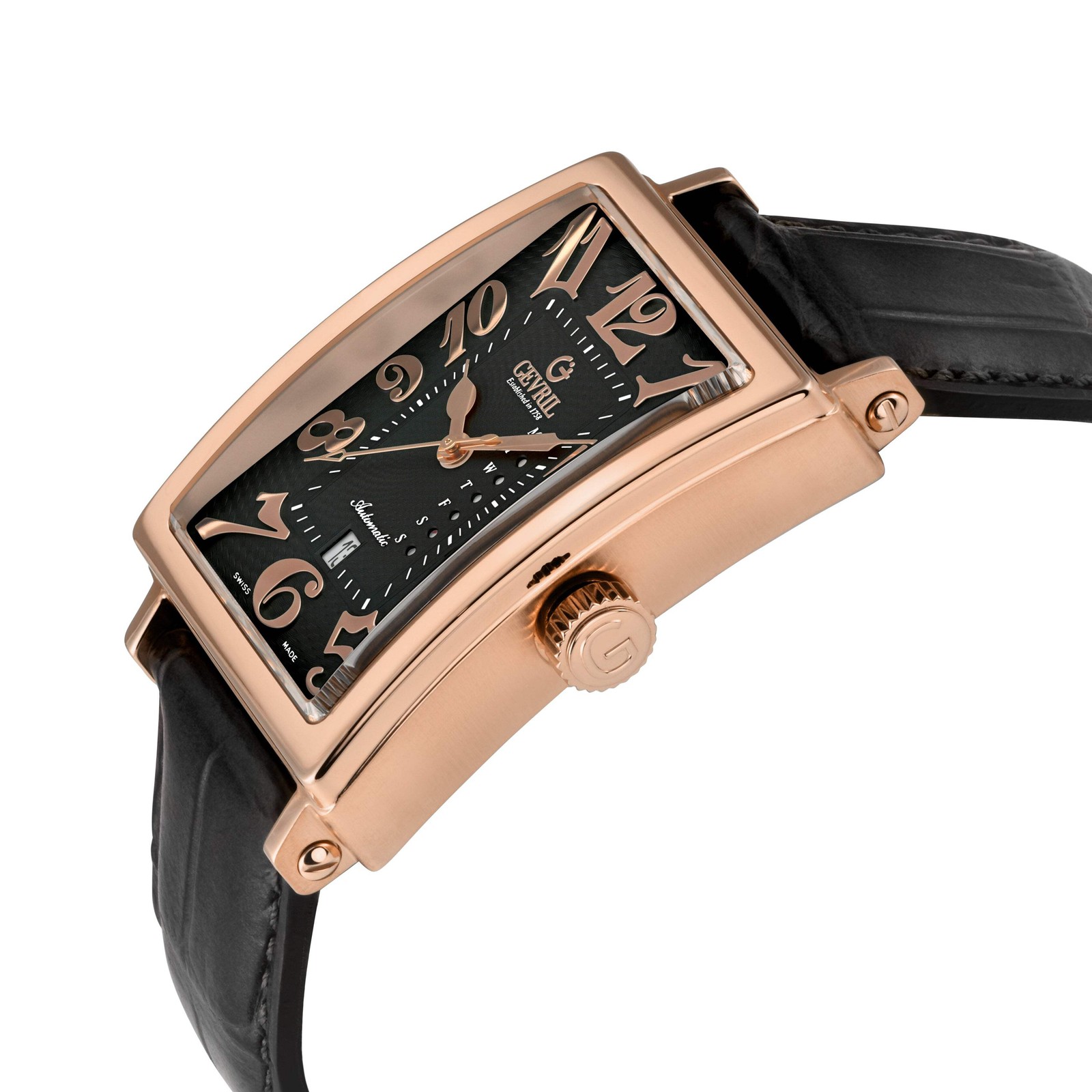 Avenue of Americas Swiss Modified Custom Sellita SW220-1 Movement rectangle Blac