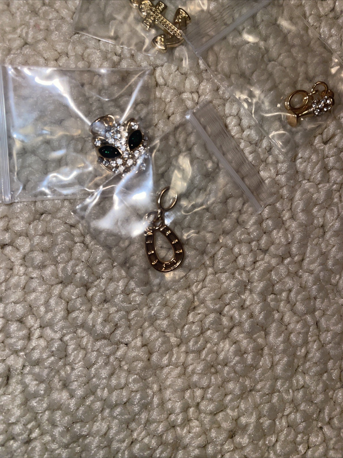EFFY Necklace with Love- Set Of 7 Charms Gold Plated New