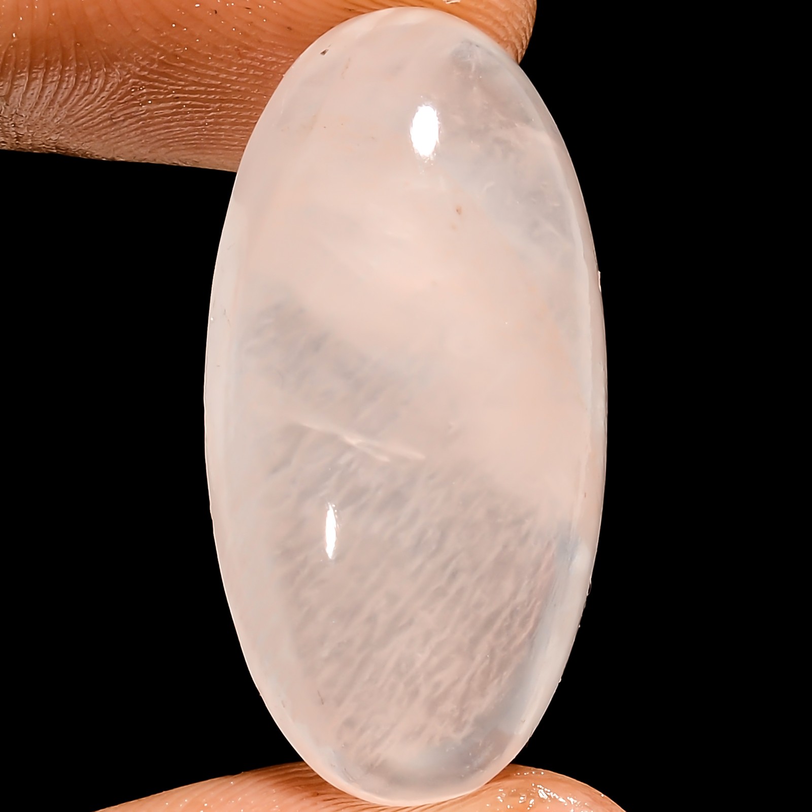 100% Natural Rose Quartz Oval Shape Cabochon Gemstone 24 Ct. 28X14X7 mm EE-52236
