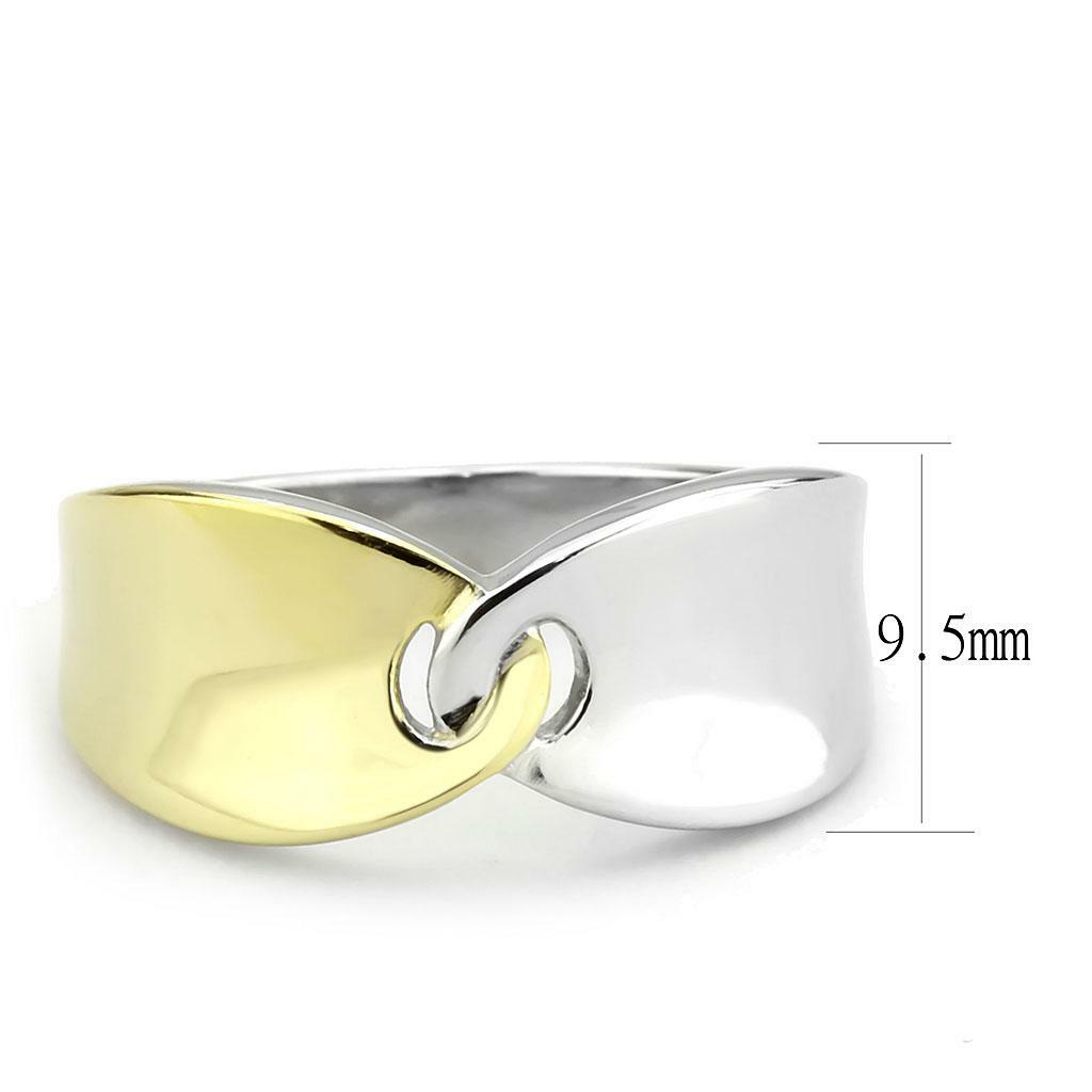 TK3630 – Two-Tone IP Gold (Ion Plating) Stainless Steel Ring with No Stone