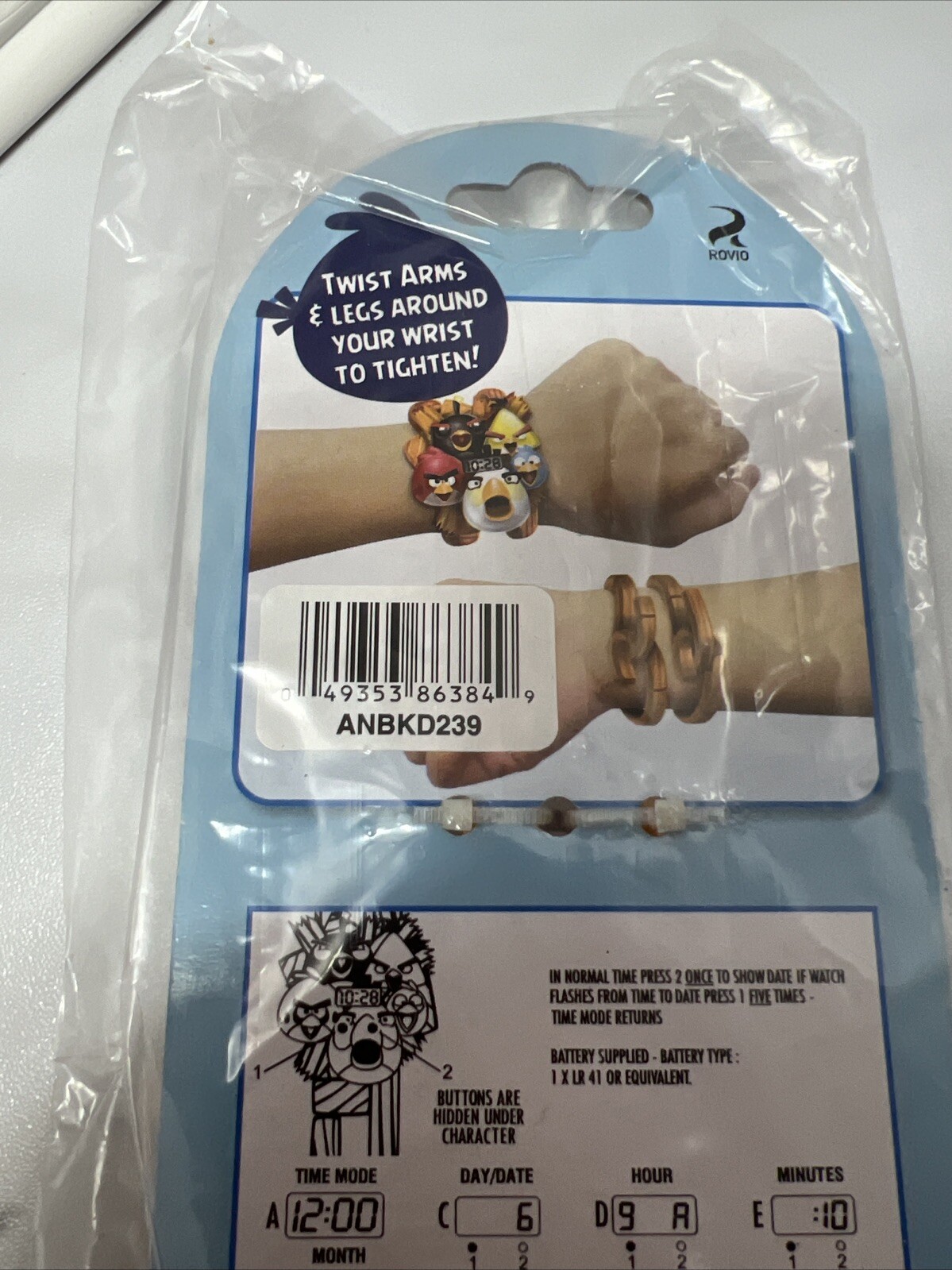 Angry Birds Bendable Wrist Wrap LCD Watch Sealed New 2013 – Vintage