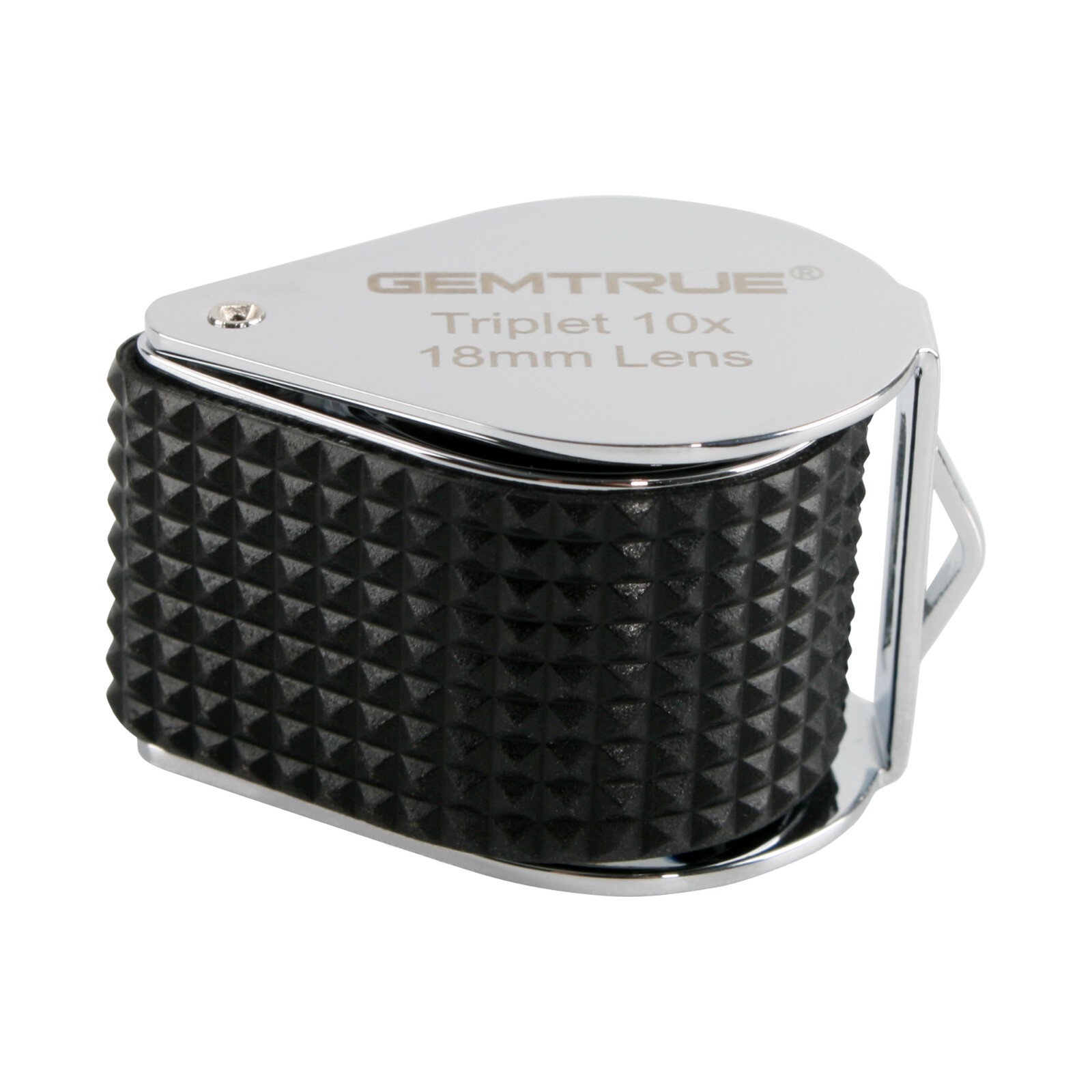 GemTrue Jewelry Loupe 18mm 10x Triplet Loupe with Rubber Grip Diamond Magnifier