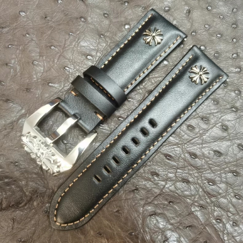 Luxury Handmade Genuine Cowhide Leather Watch Band Strap For 18mm-28mm Optional
