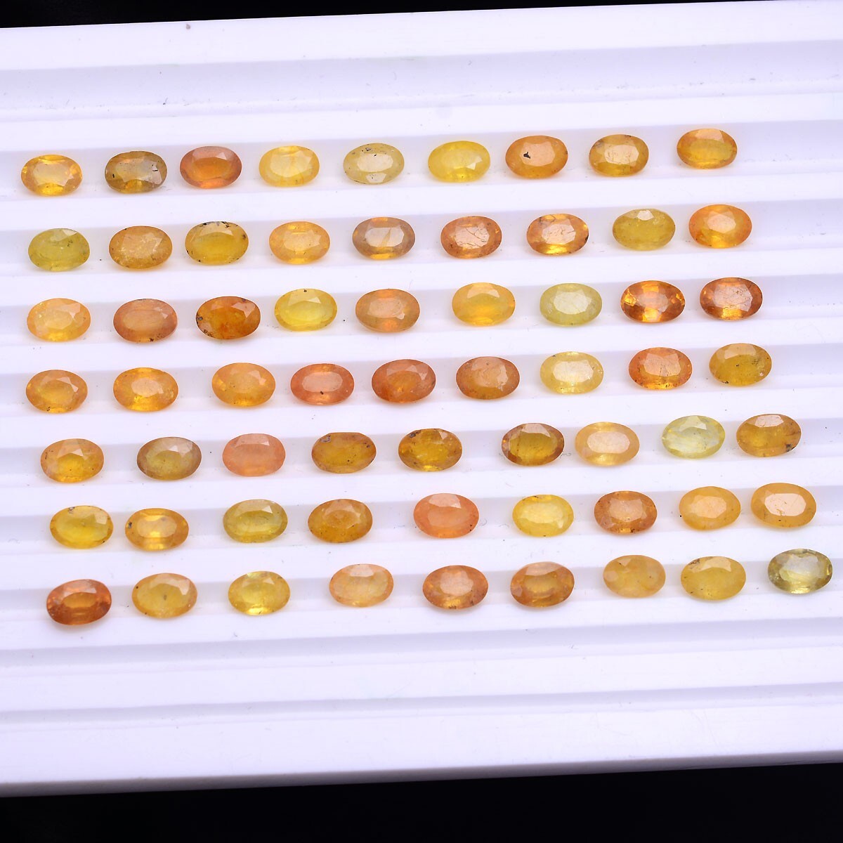 20 Pcs Natural Yellow Sapphire 6mm*4mm Oval Cut Loose Gemstones Wholesale Lot
