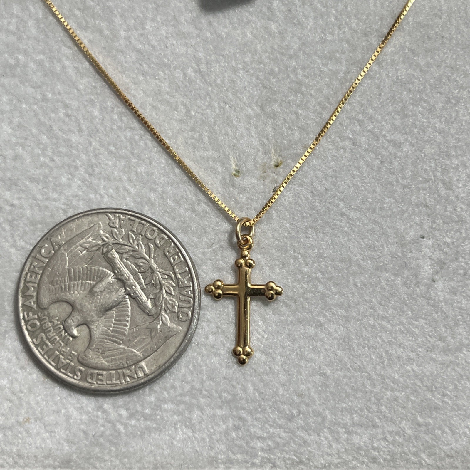 14k Gold Cross Necklace