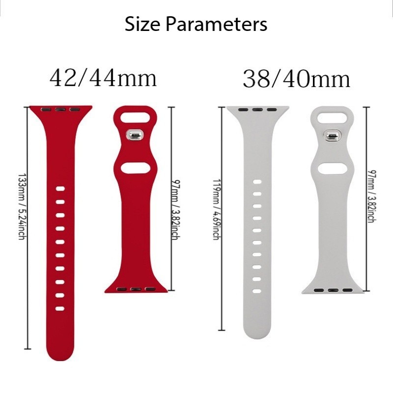 2 for 1 Silicone Sport Band for Apple Watch Series 11, 10, 9, 8, 7, 6, 5 – 1, SE