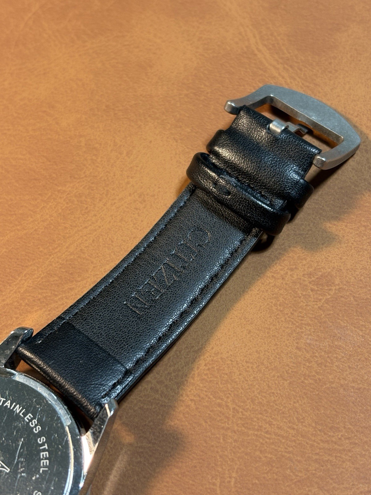 Calvin Klein Swiss Made Men’s Watch Stainless K2211 Day/Date,LeatherCitizen Band