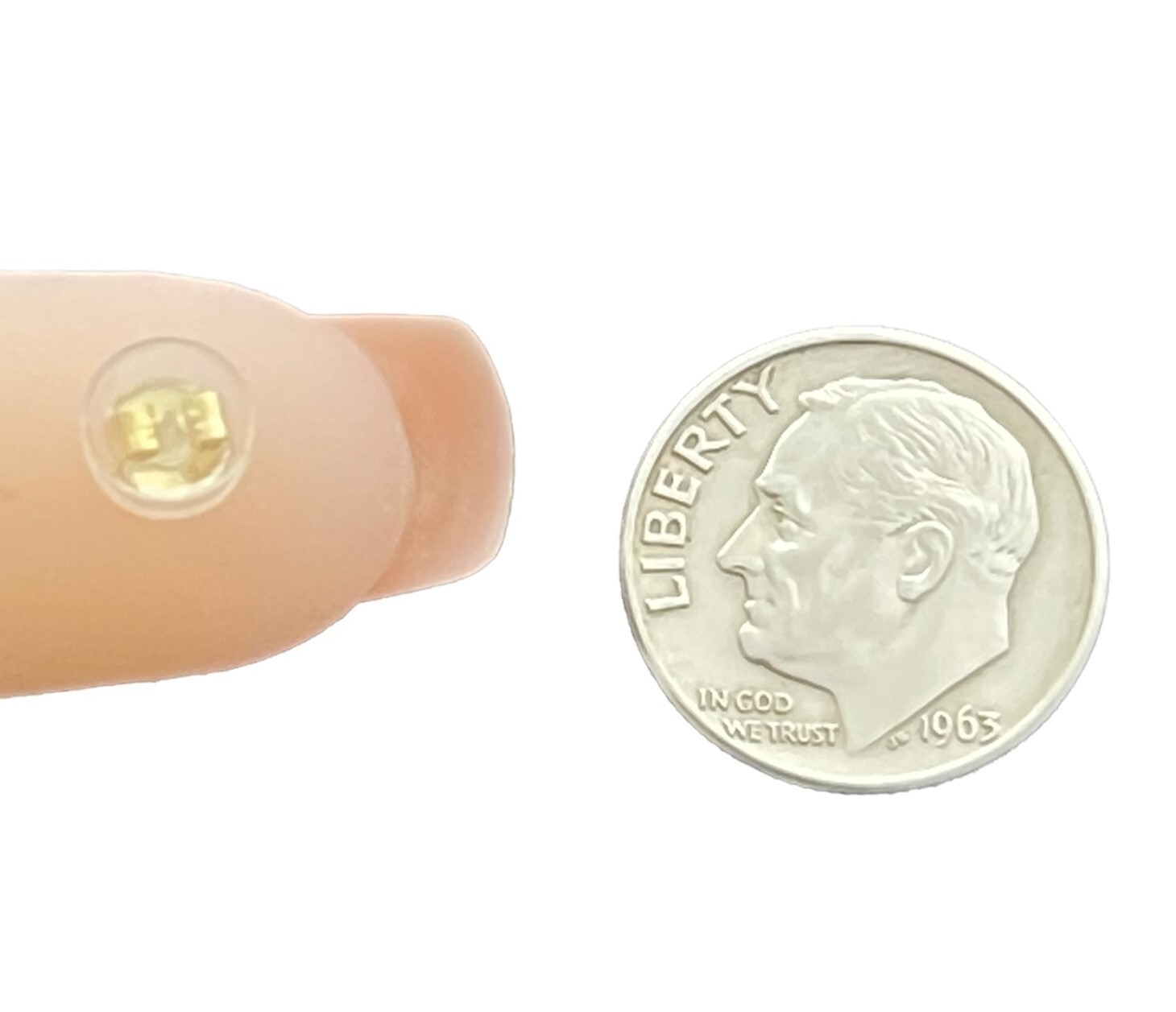 10 Small Soft Silicone Mushroom Bubble Gold 5mm Earnuts Earring Clutch Backs