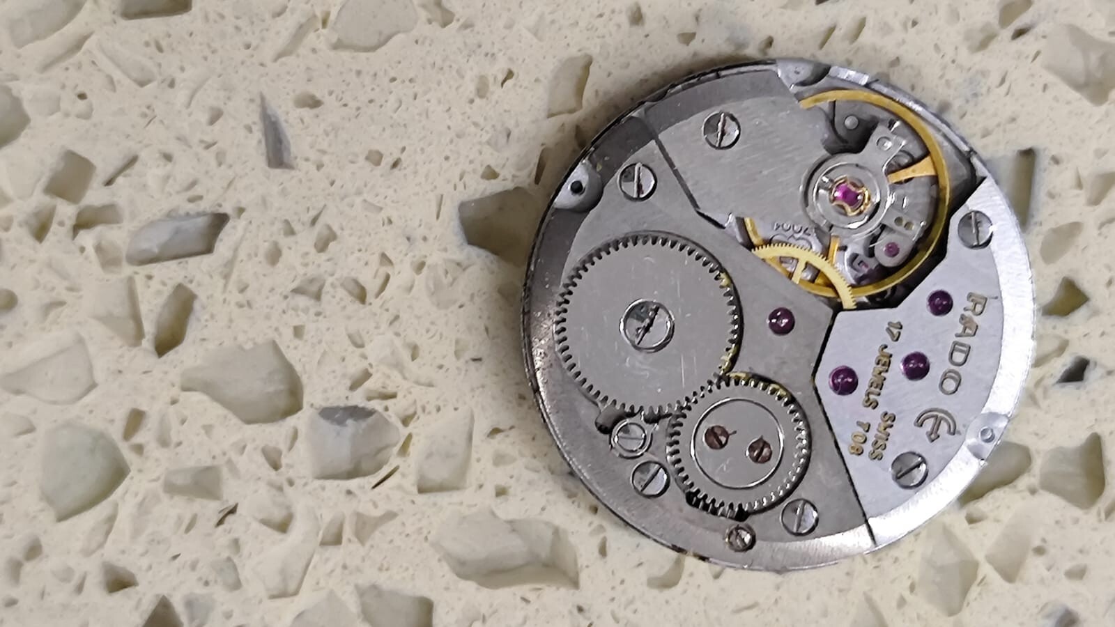 ETA / P 7001 Movement With Silver Dial RADO watch Working Used