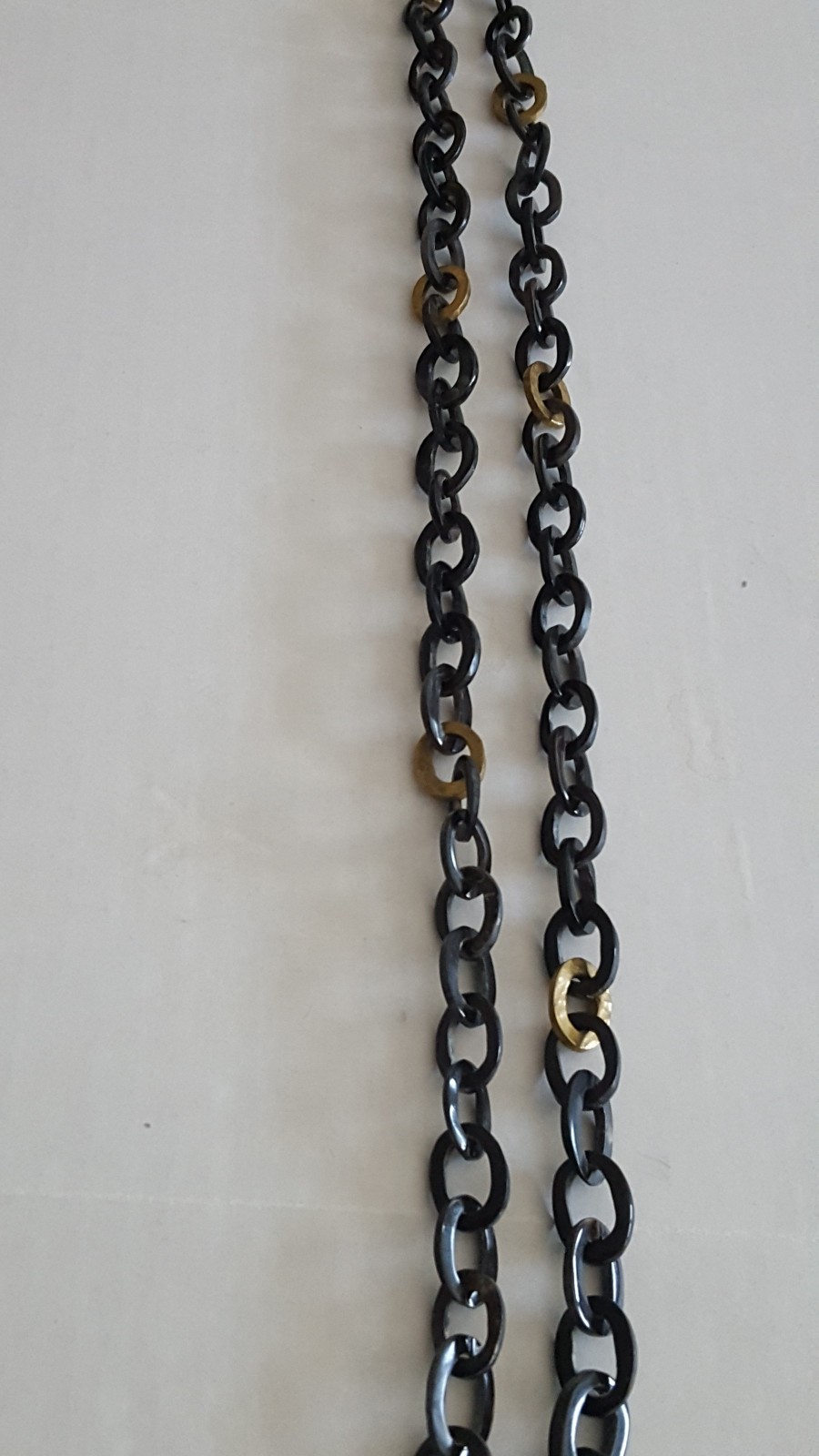 Ashley Pittman AP Kenya Horn and Brass Oval Link Statement Necklace ..