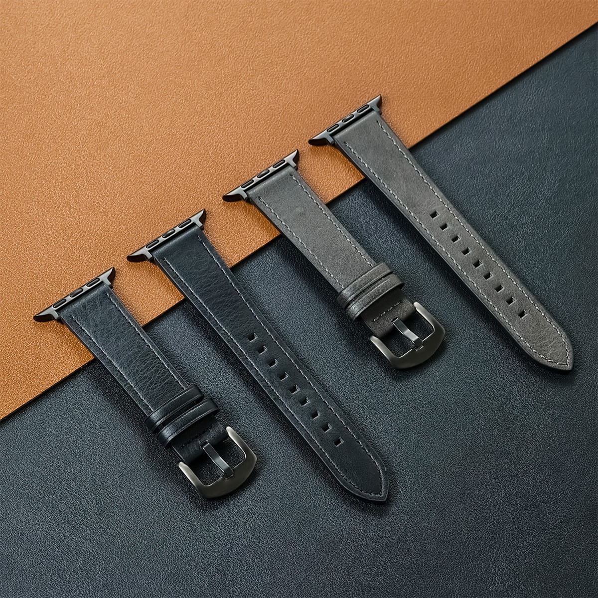 For Apple Iwatch 10/9/8/7/6 Ultra Leather Watch Strap 38 40 41 42 44 45 46 49mm