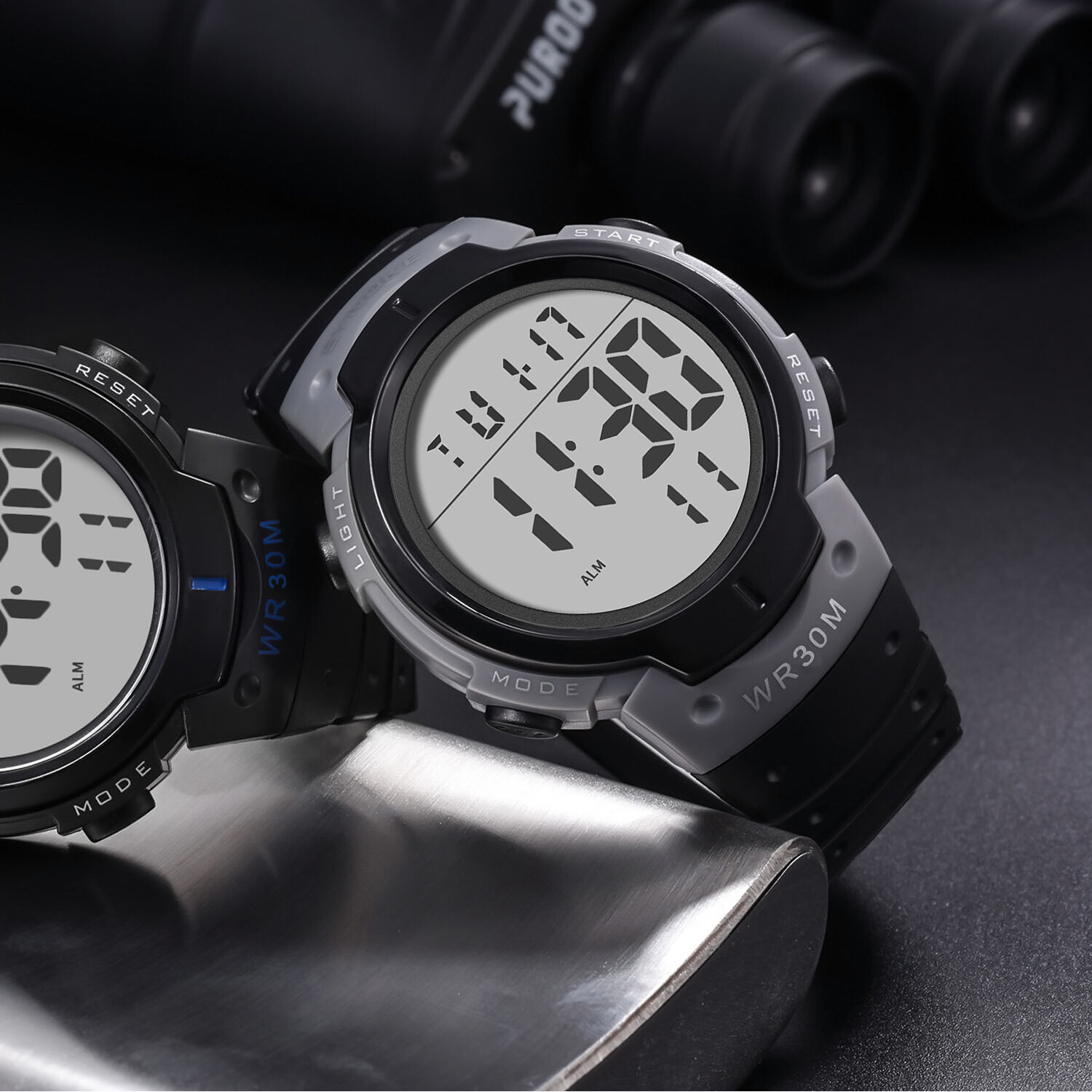 SYNOKE LED Digital Sport Watch Stopwatch Date Military Waterproof Men Wristwatch
