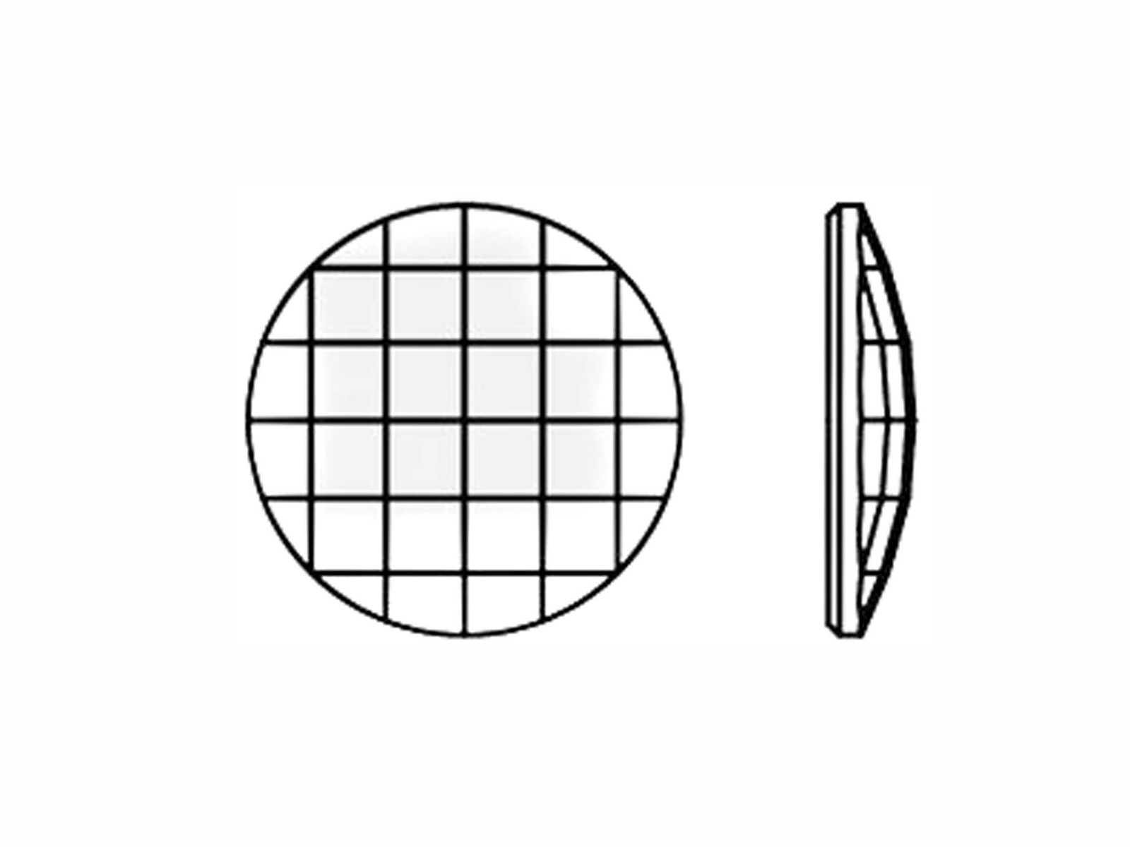 Jet black Preciosa Czech Chessboard CIRCLE Maxima Flatback Stones 10mm 14mm
