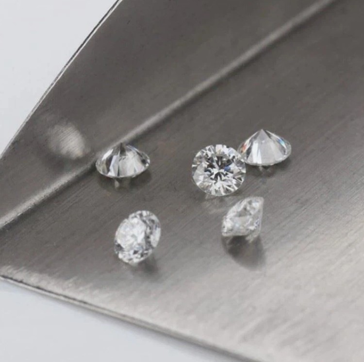 IF Clarity Loose CVD Diamond 0.20 Ct Lab Grown 2.10 mm Round 5 Pcs Lot Certified