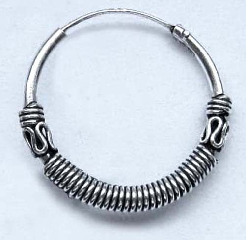 925 ECHT SILBER *** Gothic Gotik Keltisch Creolen Ohrringe 23 mm