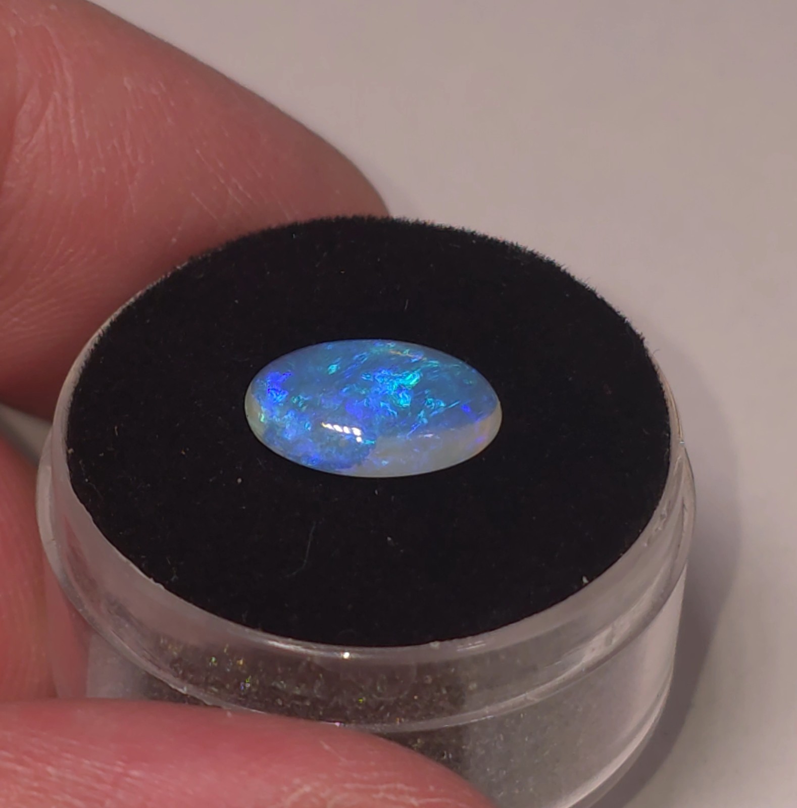 Australian Crystal Opal Oval Cabochon Natural Opal Coober Pedy 11.5 mm x 7.5 mm