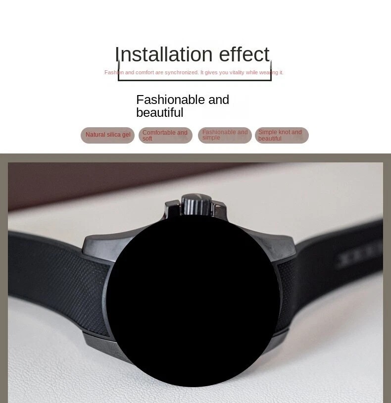 Soft Rubber Silicone waterproof Watch Band Strap 19/21mm fit L.ongines Conquest