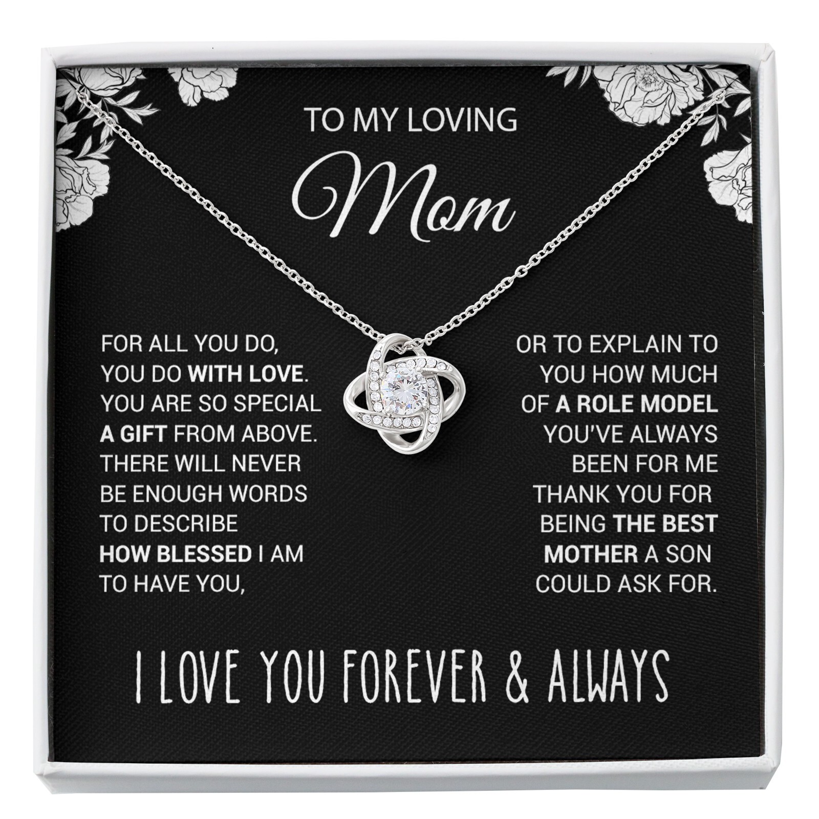 Mom Necklace Gift From Son Birthday Mother’s Day Jewelry