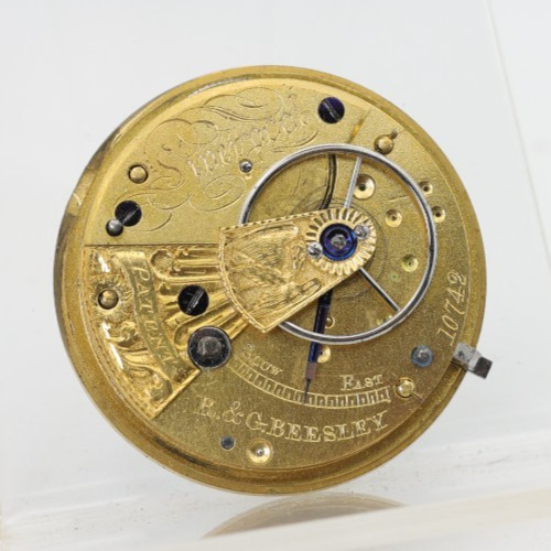 R&G BEESLEY LIVERPOOL FUSEE VERGE POCKET WATCH #10742, 41mm GOOD BALANCE (GS)