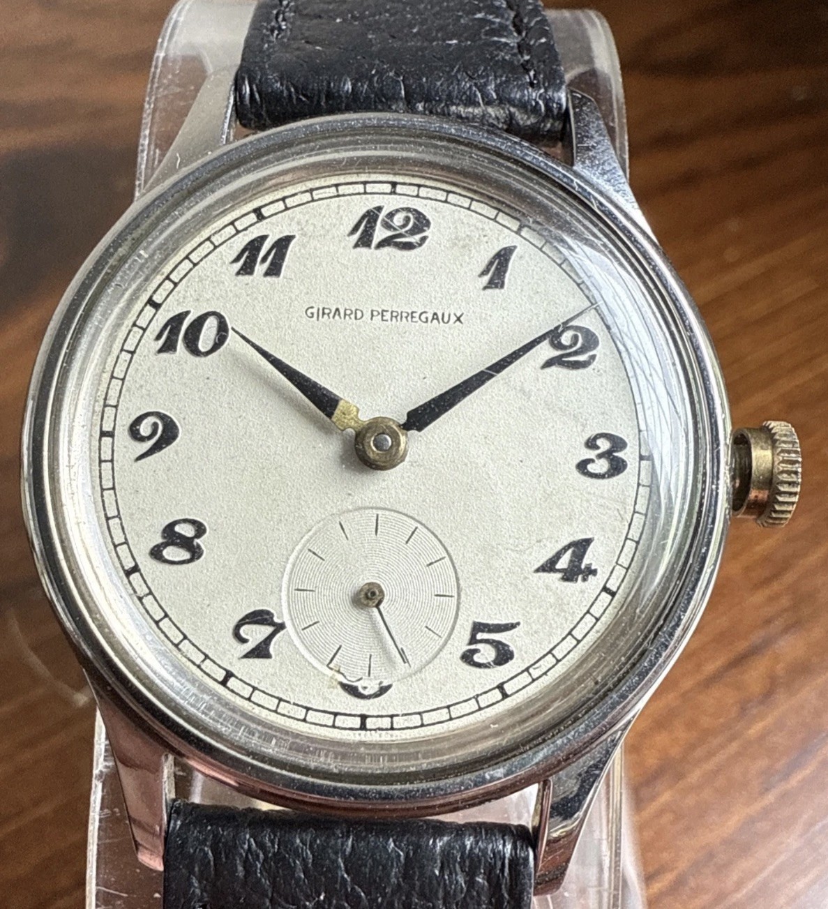 Vintage Girard Perregaux Sub Seconds Mechanical Dress Watch Breguet Numerals
