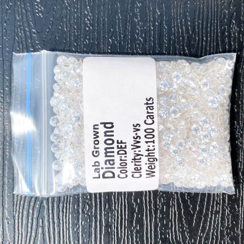 D VVS/VS Melee Lab Grown Diamonds 0.8mm ~ 3.9mm HPHT Full Cut Loose Diamond Gems