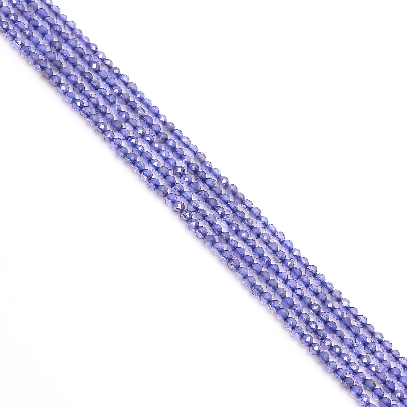 100% Natural Iolite Gemstone Round Micro Faceted Beads 2.5-3 mm Strand 12.5″ 6