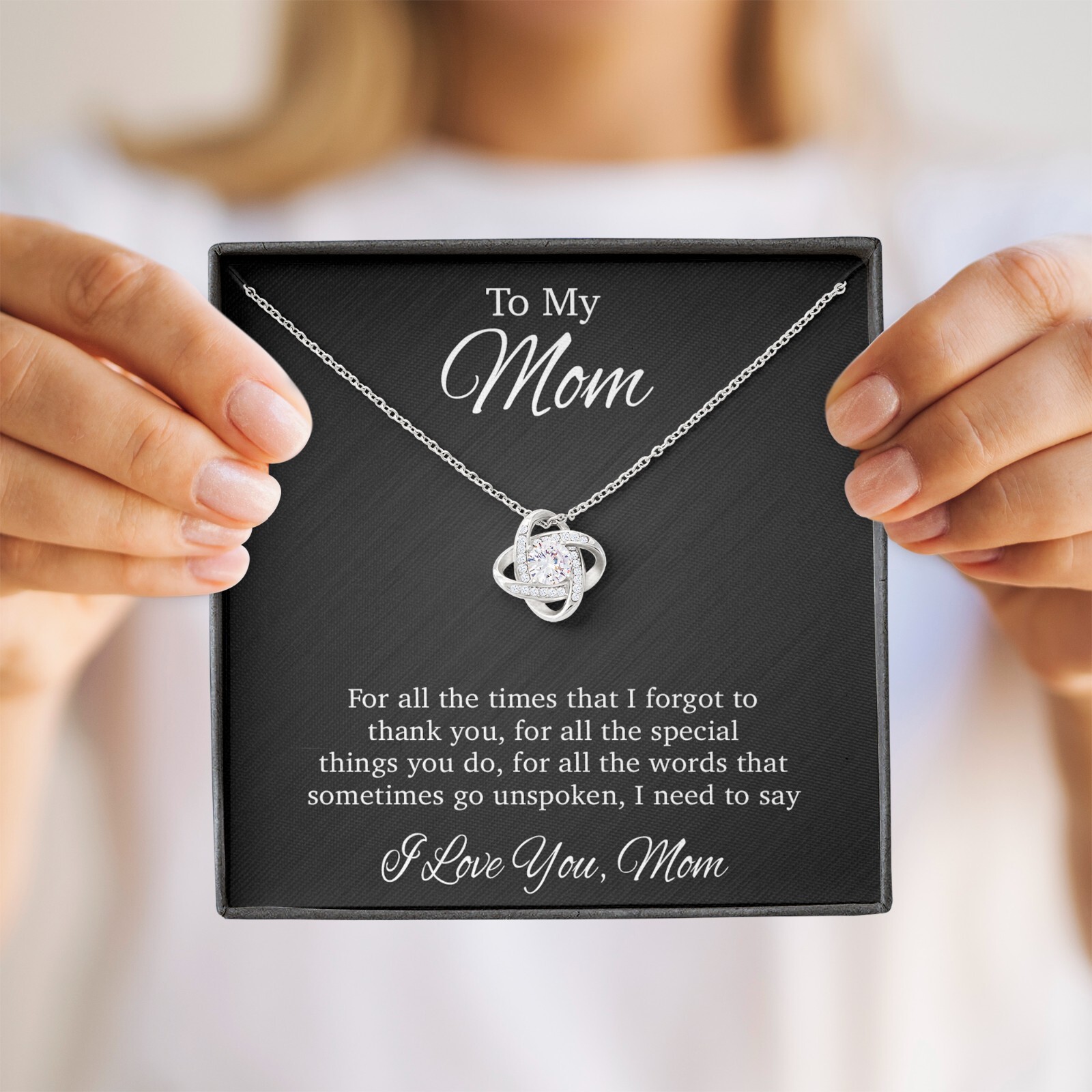 To My Mom Necklace, Gift For Mom From Daughter, Mother’s Day Gifts