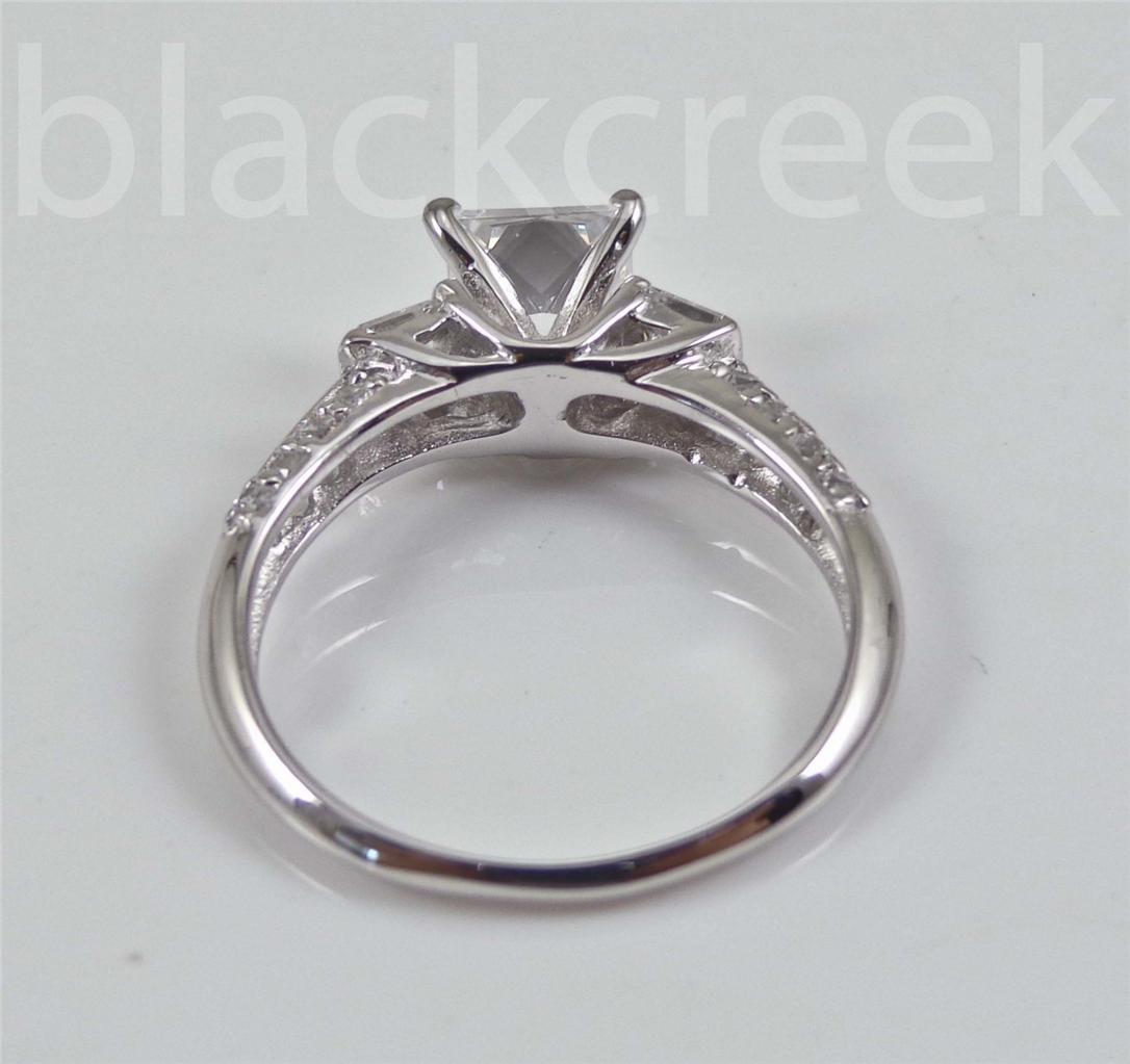 Silver 1.5ct Princess C.Z.Promise Ring Size 5/6/7/8/8.5/9/9.25/10/10.25