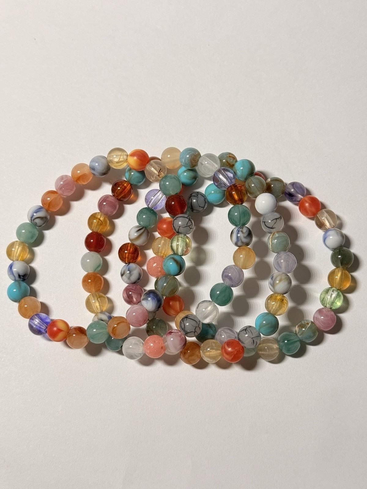 Handmade acrylic special stone design stretchy Bracelet friendship gift for her