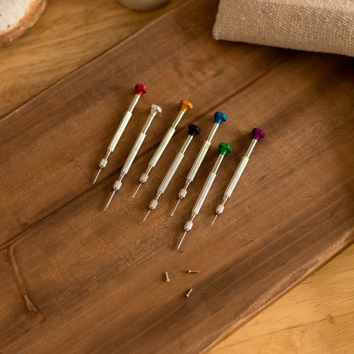 7pc Precision Jeweler Eye Glasses Flat Tip Screw Driver