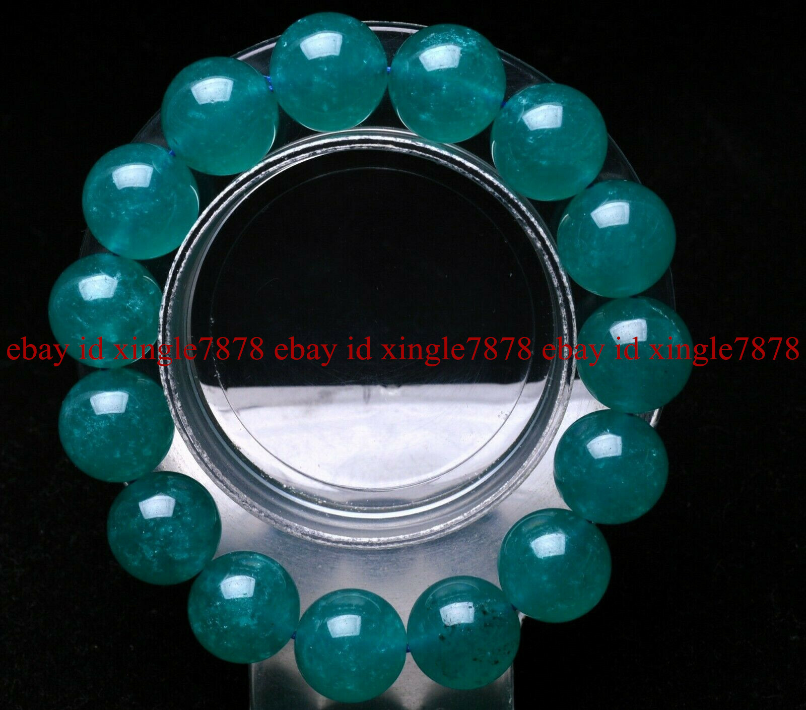14mm Natural ice Amazonite Mozambique Gemstone Polished Beads Bracelet