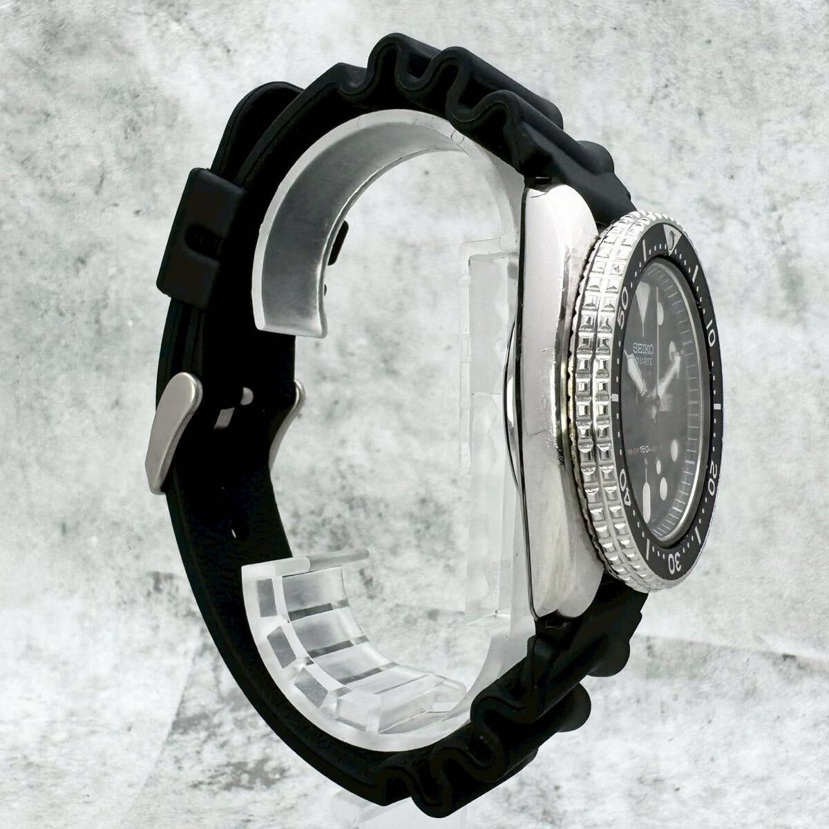 Seiko Black Boy 7548-7000 Diver Watch 1980s Quartz 150m Waterproof Vintage