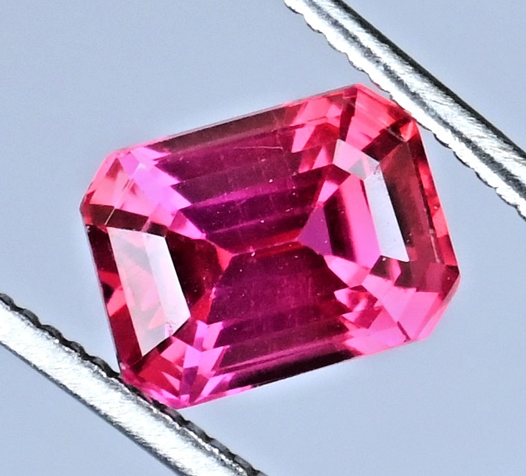 3.45Ct Natural Myanmar Red-Pink Spinel Emerald Certified Flawless Loose Gemstone