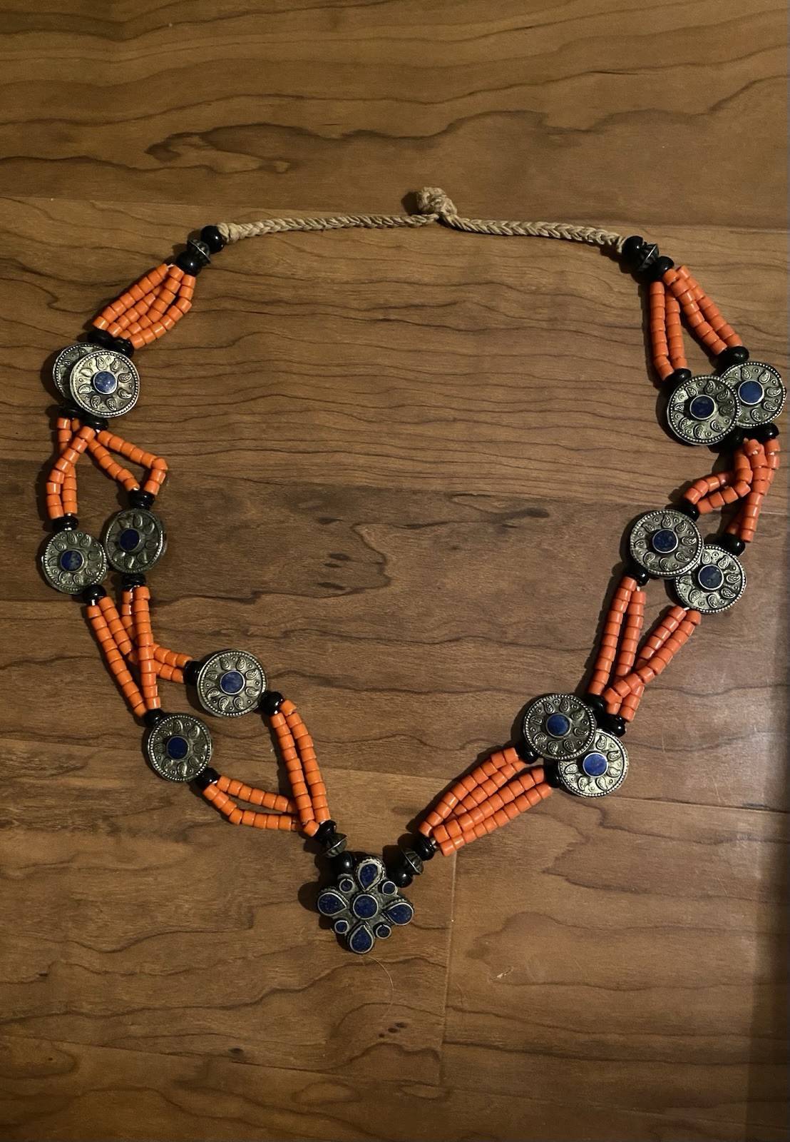 Vintage Rare genuine Tajik wedding necklace from Central Asia