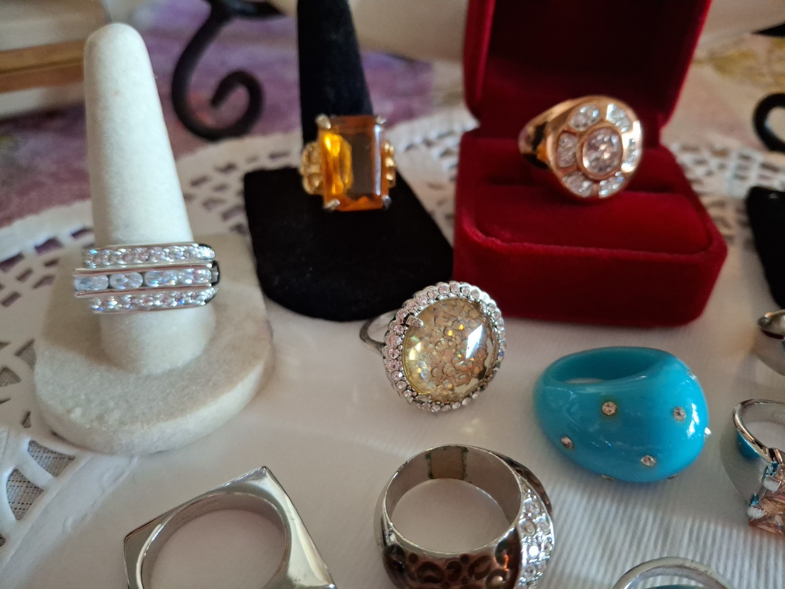 Vintage To Modern Lot Of Rings 15, Sizes Vary 7-9 Designer Camille Lucie (7)