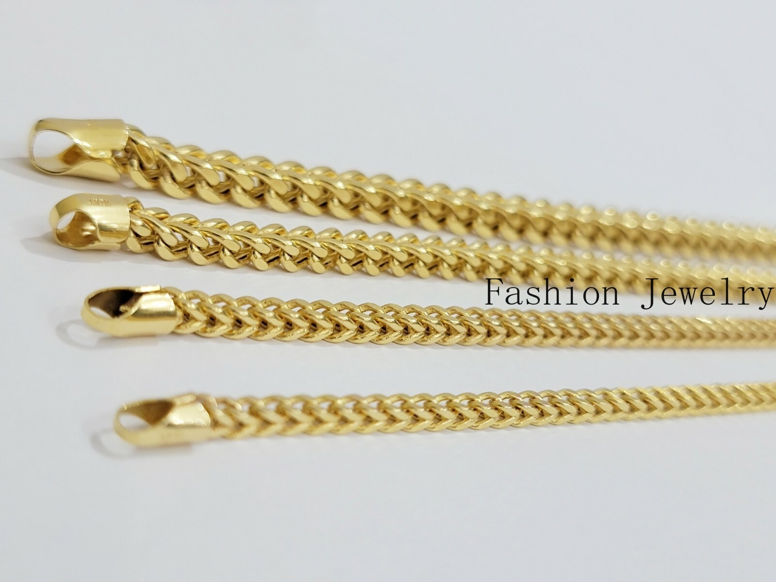 Real 10k Gold Chain Franco Mens Necklace 20″-28″ Inch 3mm-5mm 10kt Yellow,STRONG