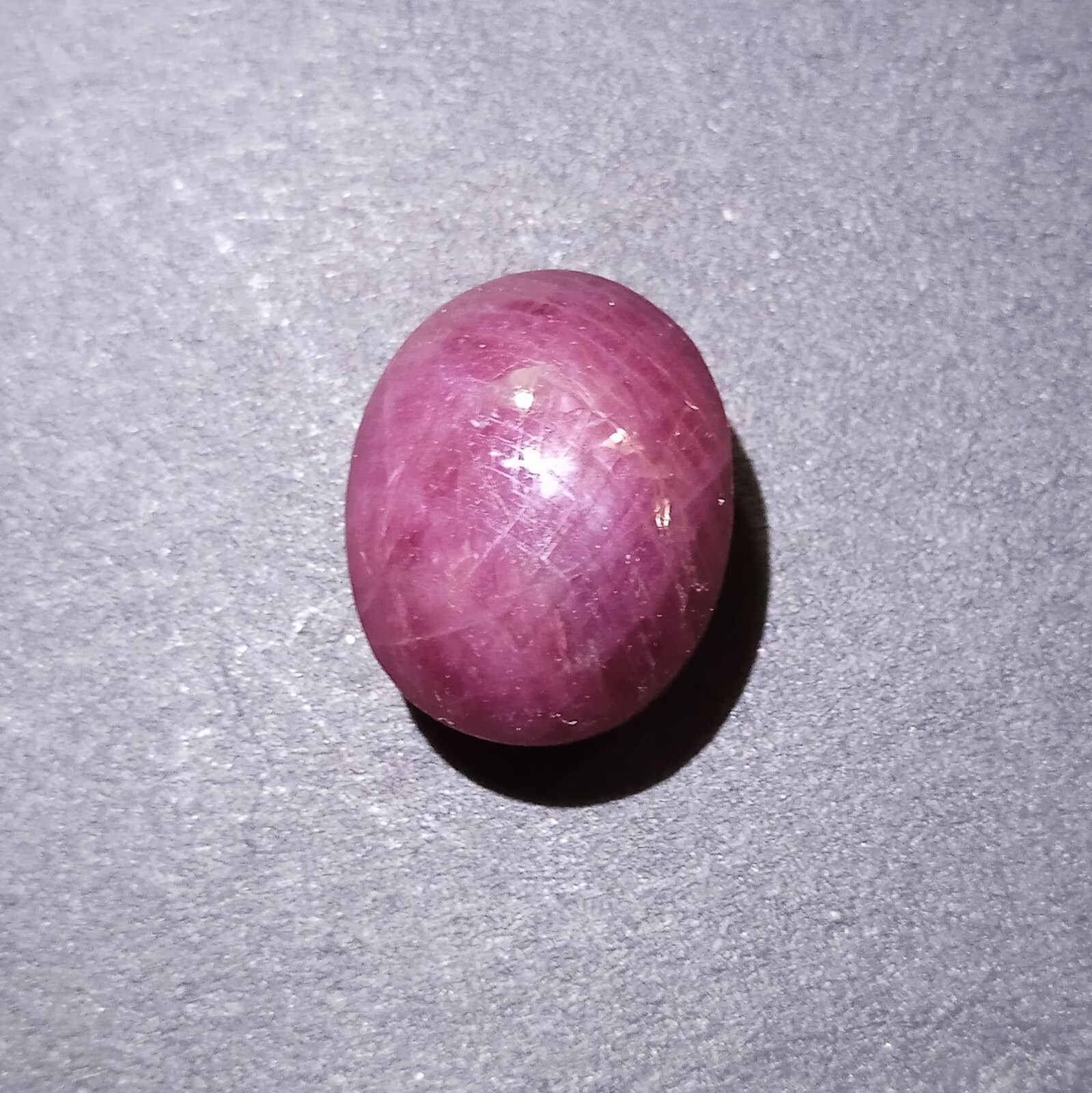 31 Carat 17.8×14.2×10.7 MM Natural Purple Pink Color Ruby Oval Shape Cabochon