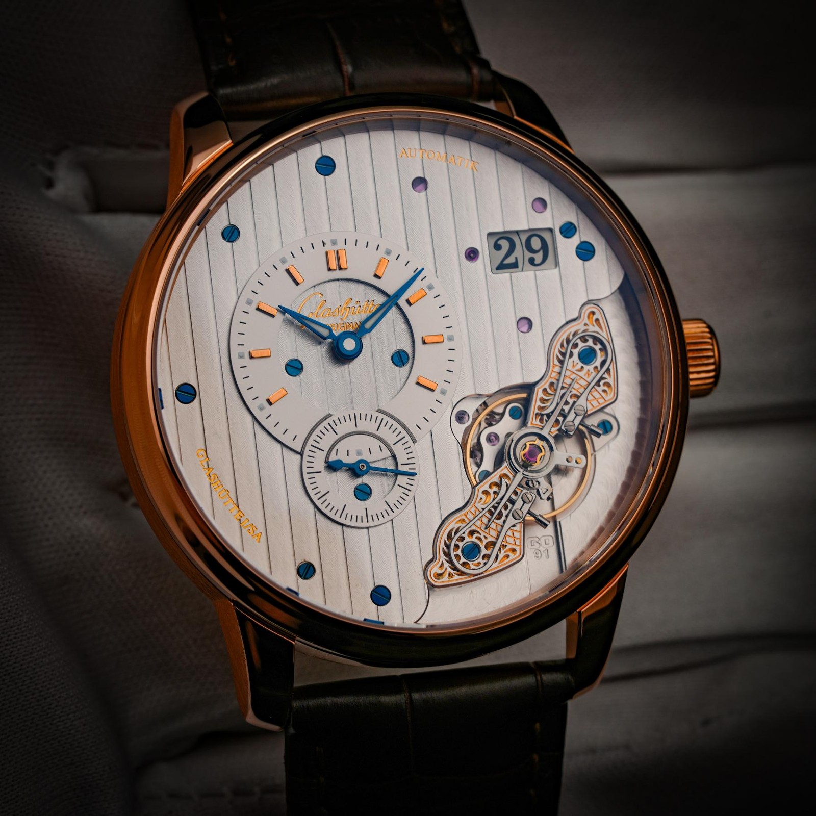 Glashütte Original PanoMaticInverse 2023, 1-91-02-01-05-62 – Box & Papers